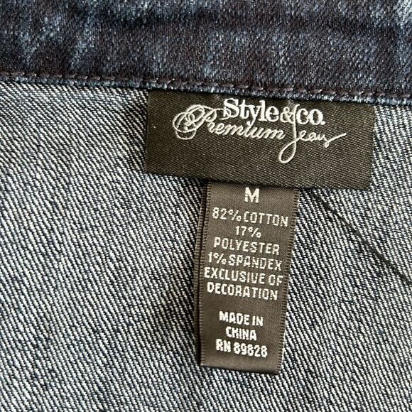 Style & Co premium jean denim jacket - Picture 3 of 5